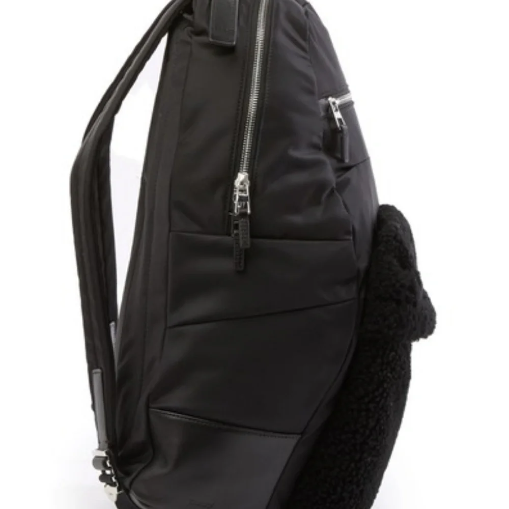 Theory Shearling Trimmed Backpack